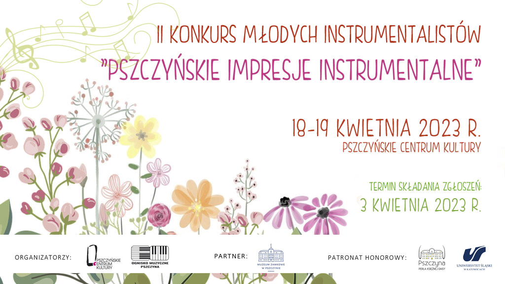 Drugi konkurs młodych instrumentalistów, Pszczyńskie Impresje Instrumentalne, 18 - 19 kwietnia, pckul