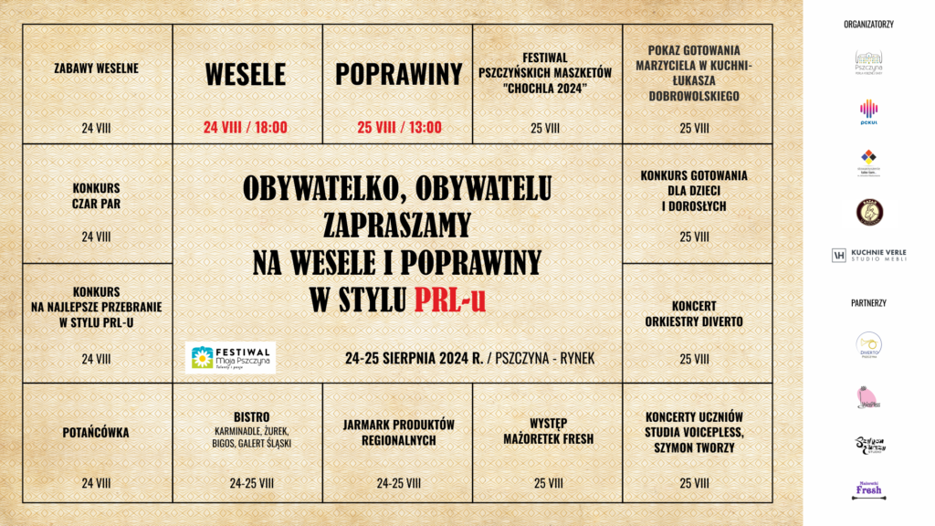 WESELE W KLIMACIE PRL (i POPRAWINY) – Festiwal Moja Pszczyna: Talenty i Pasje